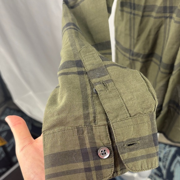 Baldwin Green and Black Plaid Casual Button Down Shirt - Picture 4 of 4
